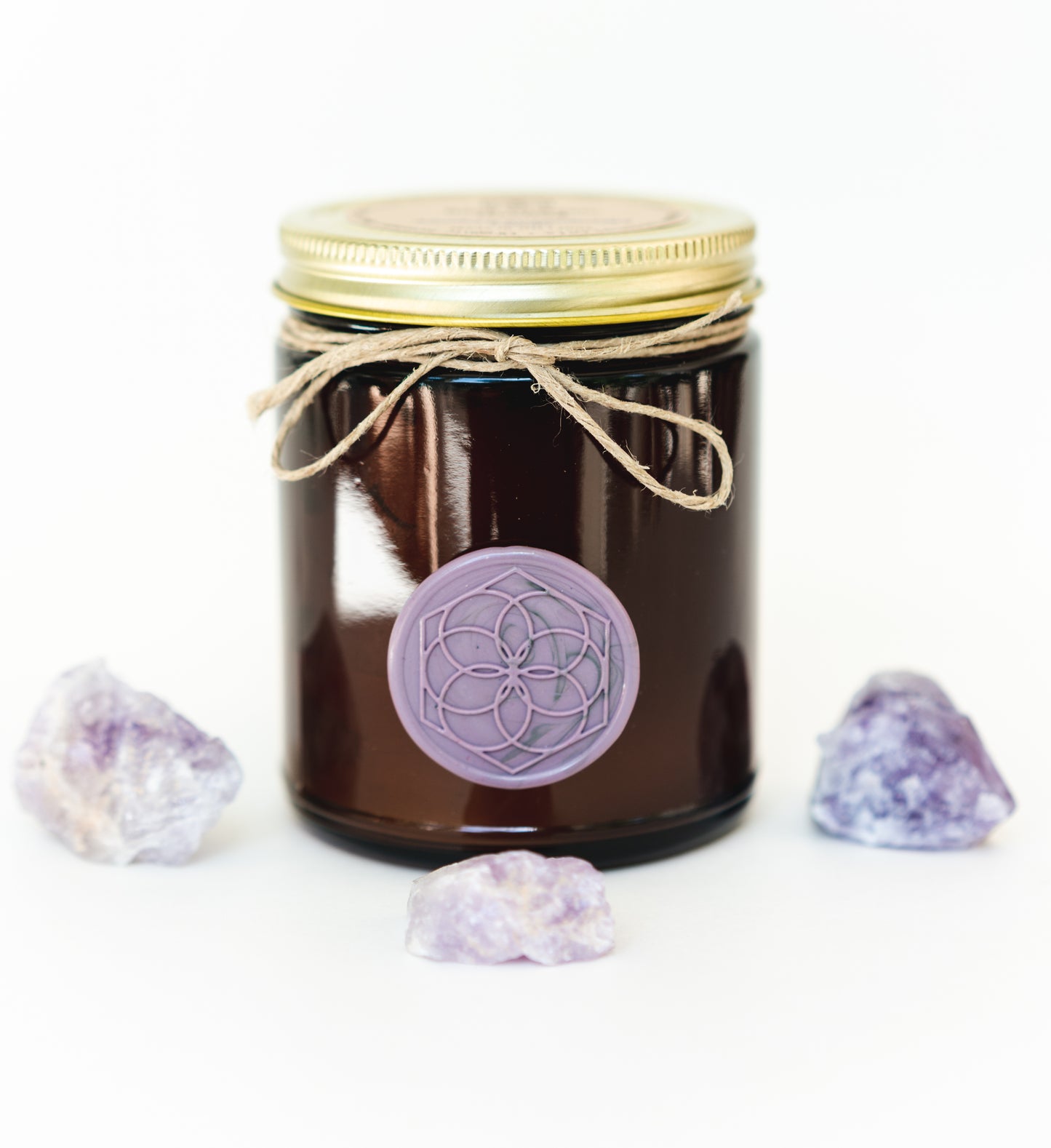 Amethyst Aromatherapy Beeswax Candle