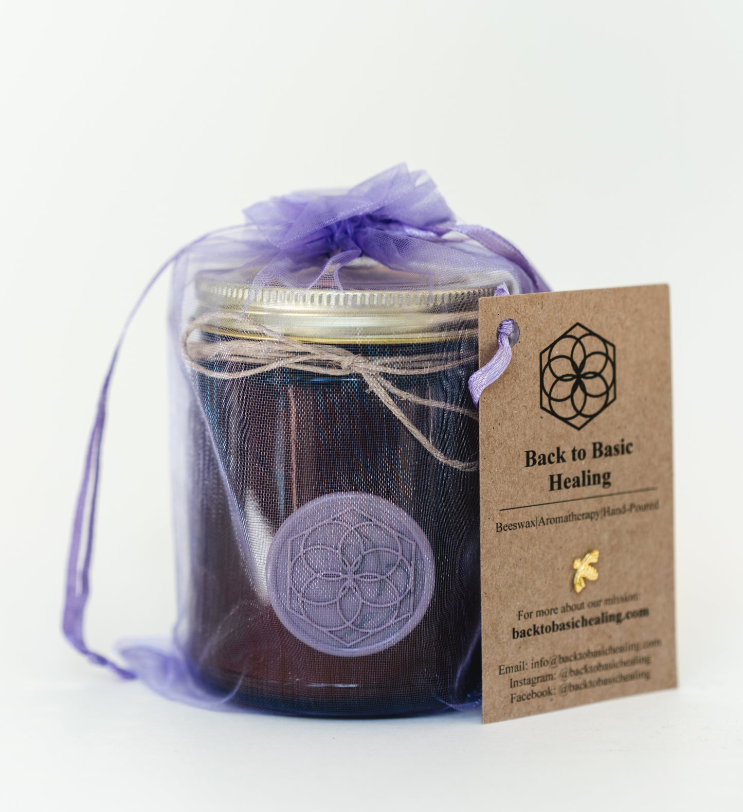 Amethyst Aromatherapy Beeswax Candle