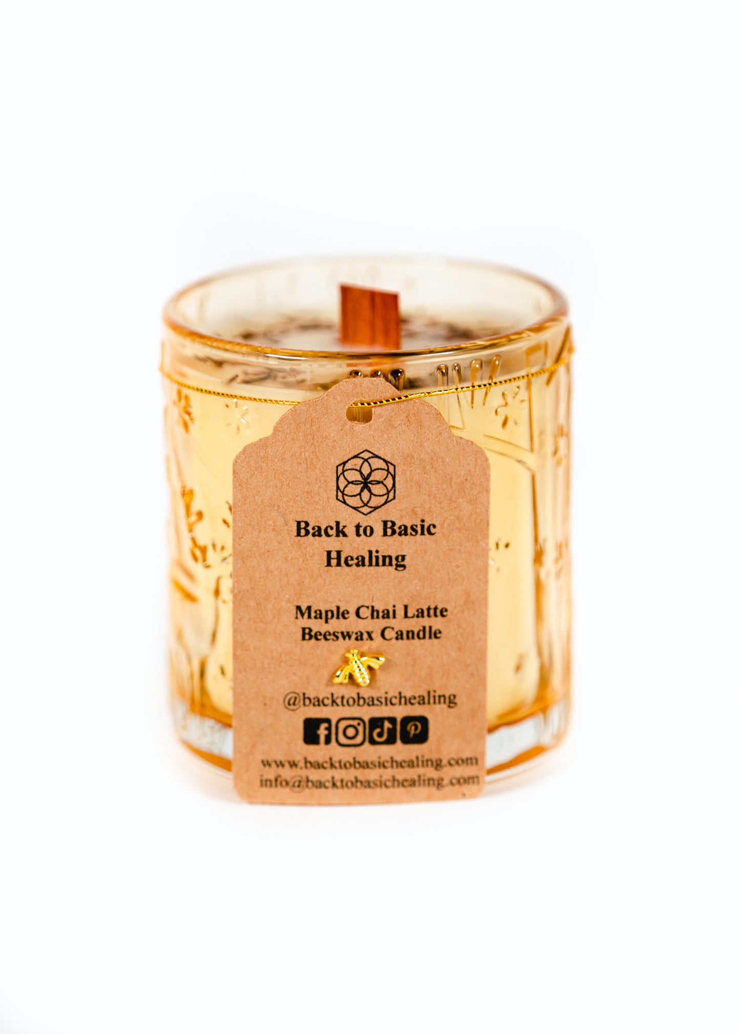 Maple Chai Latte (maple chai + sweet cream) Beeswax Candle