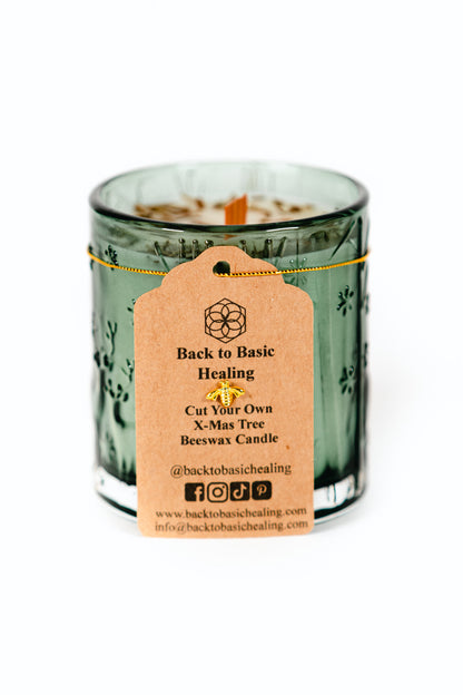 Cut Your Own X-Mas Tree (juniper fir + basalm spruce) Beeswax Candle