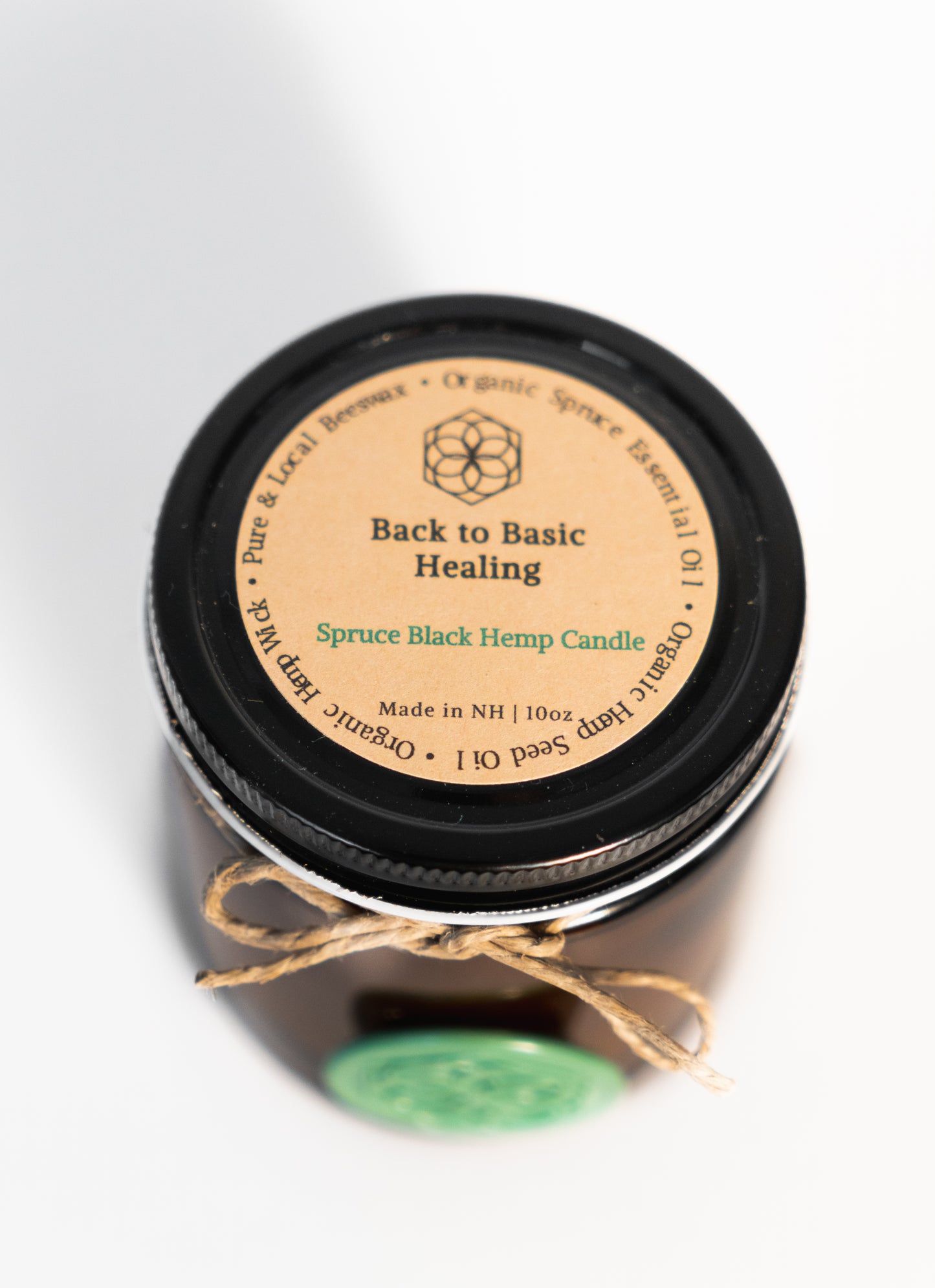 Spruce Black Hemp Aromatherapy Beeswax Candle