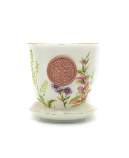 Petals + Herbs Beeswax Teacup Candle