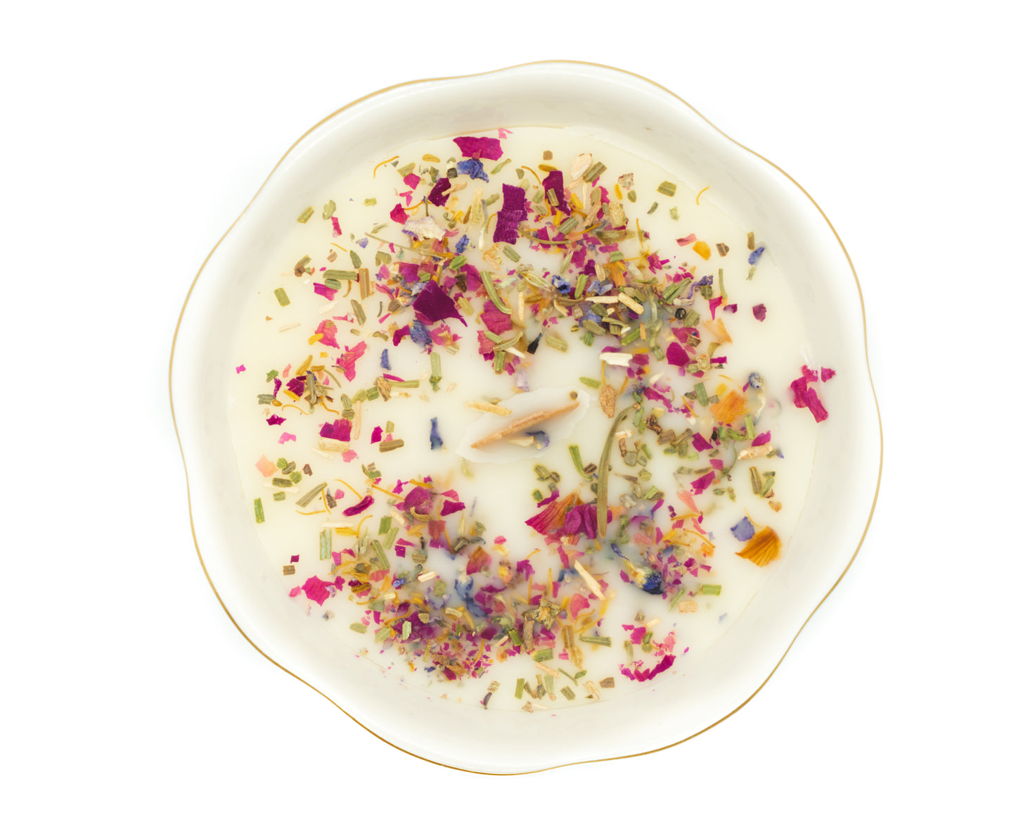 Petals + Herbs Beeswax Teacup Candle