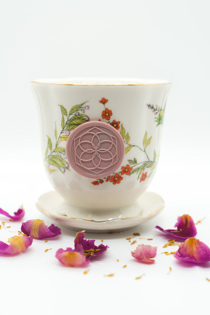 Pink Peony + Nectarine Teacup Candle